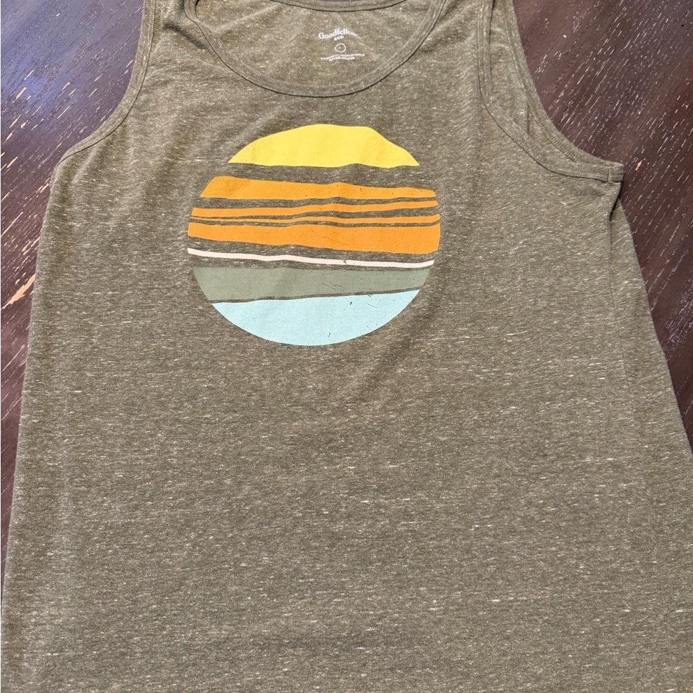 Goodfellow & Co. Olive Tank Top with Graphic